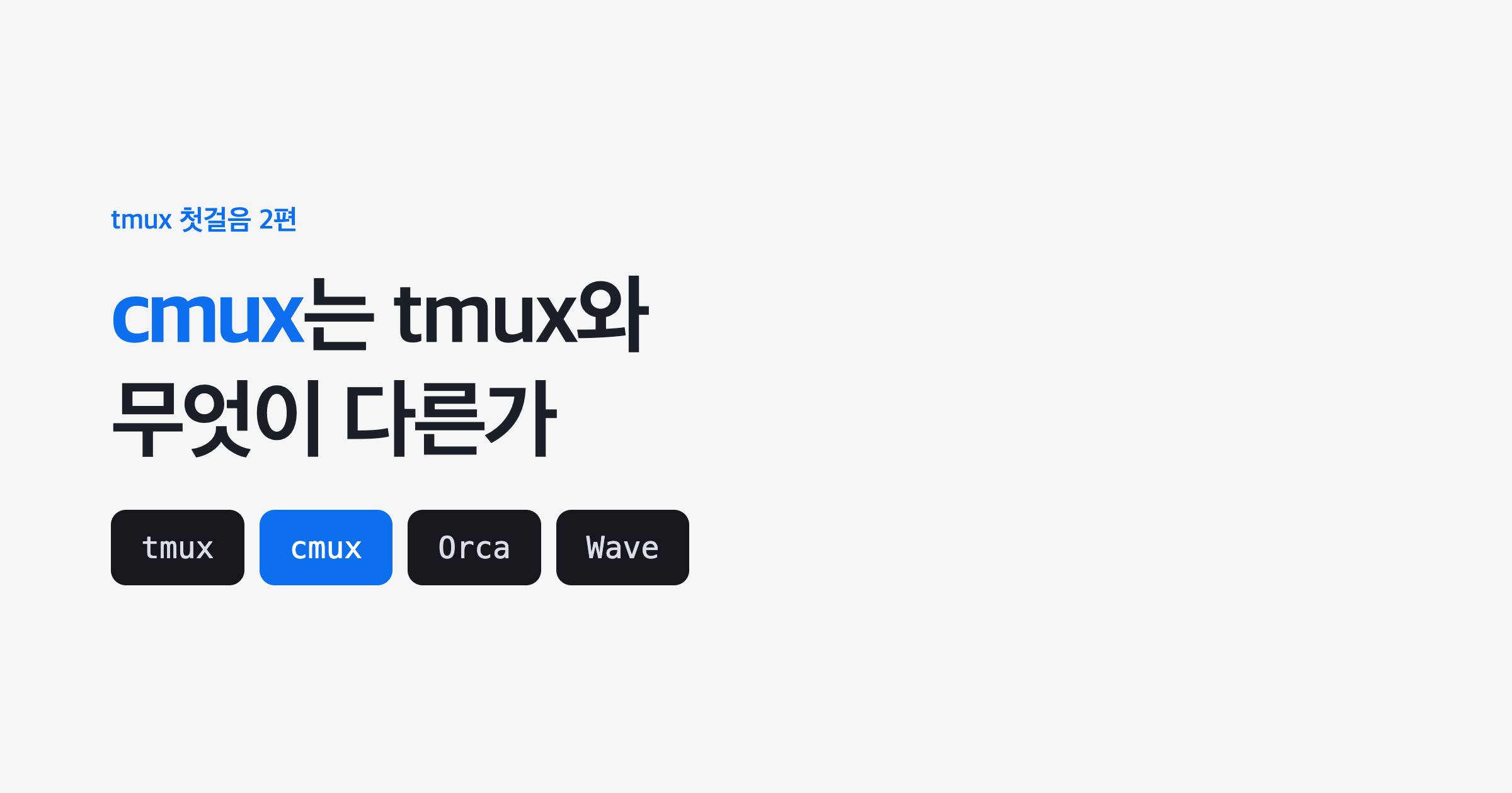 cmux는 tmux와 무엇이 다른가
